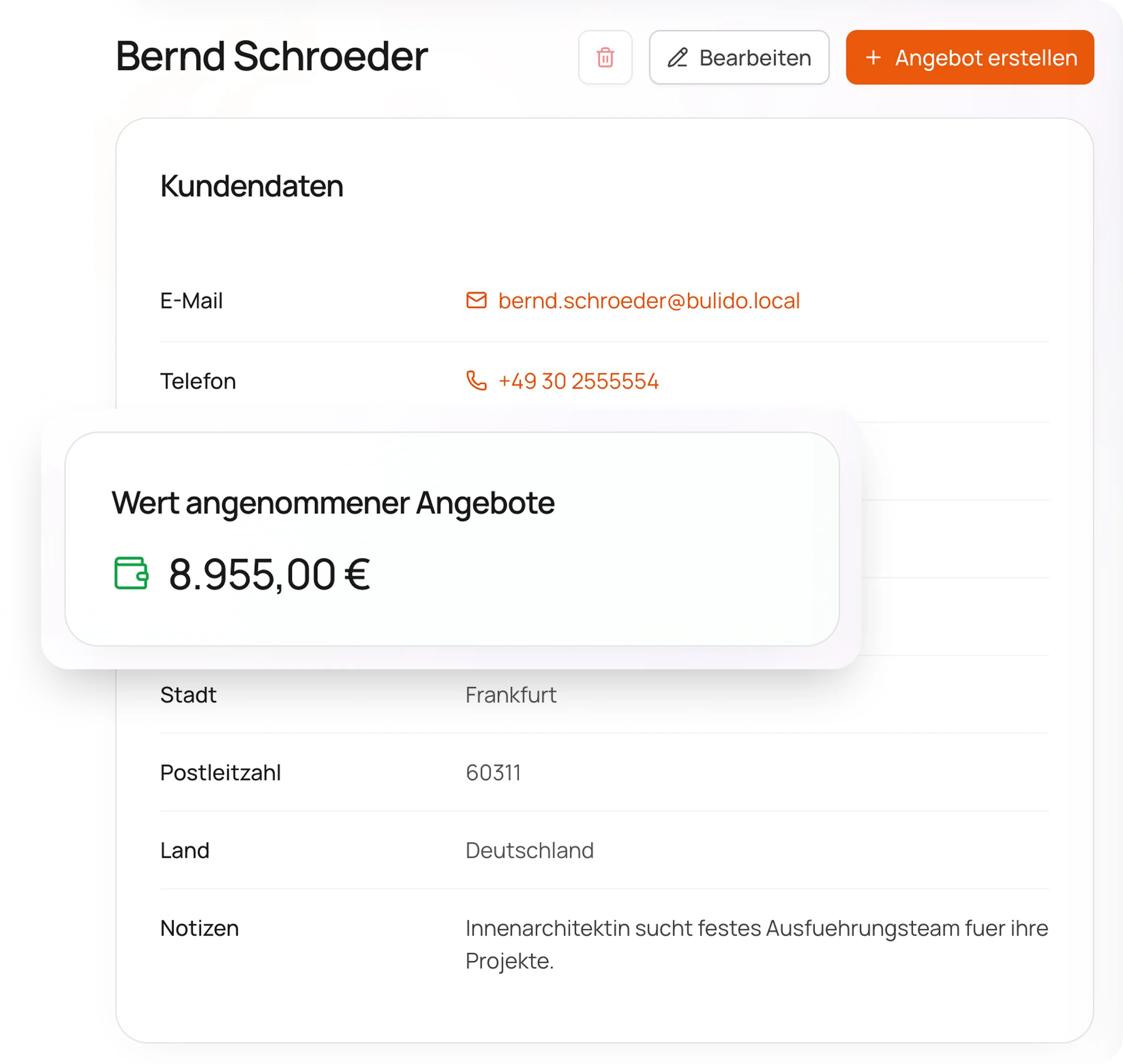 Kundendaten an einem Ort