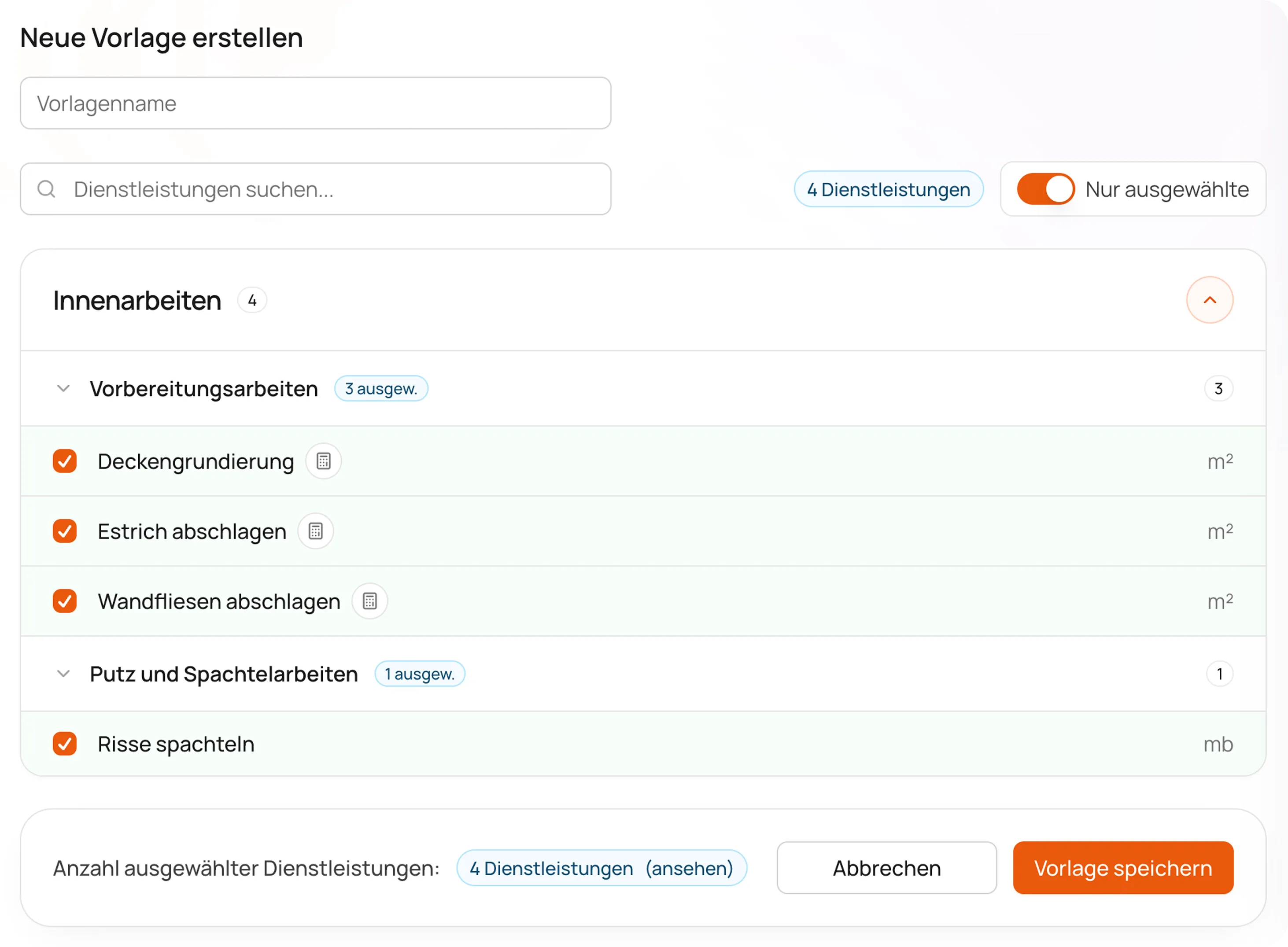 Schneller kalkulieren bei wiederkehrenden Arbeiten